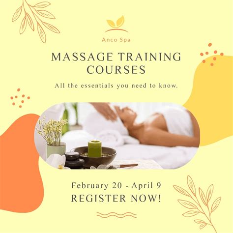 Free Massage Training Courses Ad Post Facebook Instagram