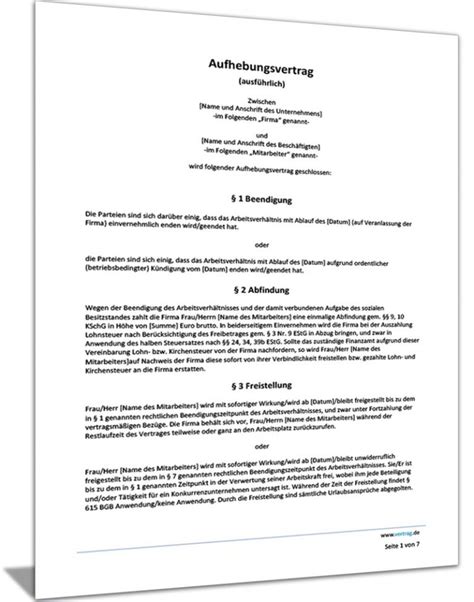 Mit einem aufhebungsvertrag vereinbaren arbeitgeber und arbeitnehmer vertraglich, dass ein beschäftigungsverhältnis zu einem bestimmten zeitpunkt endet. Vorlage Aufhebungsvertrag Arbeitsverhältnis ...