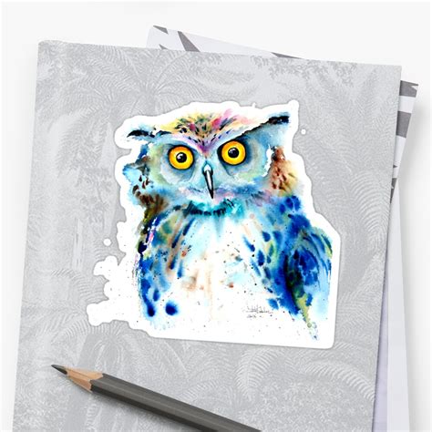 Owl Sticker By Isabelsalvador Redbubble