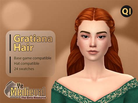 The Sims Resource Ye Medieval Gratiana Hair