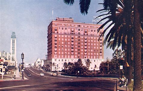 Looking West Along Wilshire Blvd From Lafayette Park Toward The Town