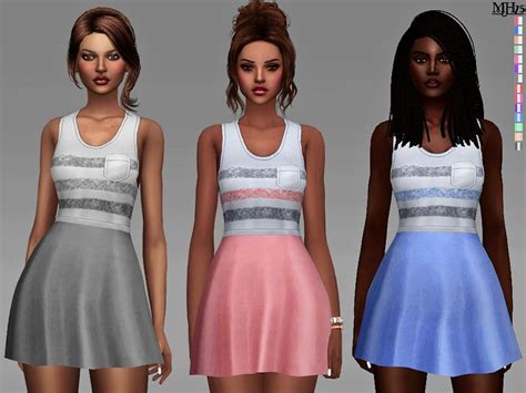 A Light Casual Dress Found In Tsr Category Sims 4 Female Everyday