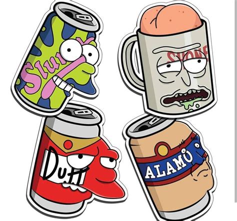 Rick And Morty King Of The Hill The Simpsons And Futurama Drinks