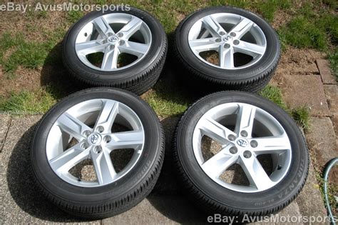 2007 toyota camry oem wheels 16 inch machined silver factory rims 99742 oem wheel fitment: NEW 2013 Toyota Camry OEM 17" Factory Wheels Tires Solara ...