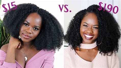 15 Vs 190 Hair Synthetic Vs Human Hair Wig Youtube