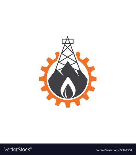 Oil And Gas Industry Logo Design Royalty Free Vector Image