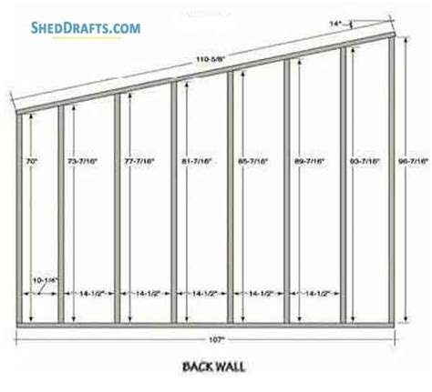 9×10 Slant Roof Shed Plans Blueprints For Storage Shed Shed