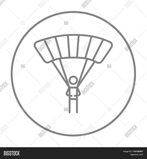 Skydiving Line Icon Vector And Photo Free Trial Bigstock