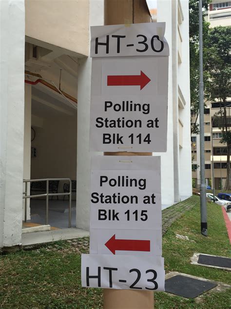 All polling stations are wheelchair accessible. File:Polling station signs, Holland-Bukit Timah GRC ...
