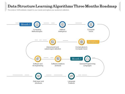Data Structure Learning Algorithms Three Months Roadmap Slide01 