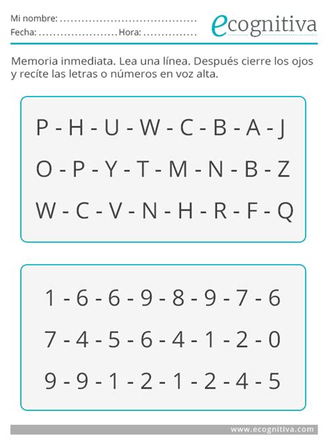 Ejercicios De Memoria Para Mayores Estimulación Cognitiva Pdf