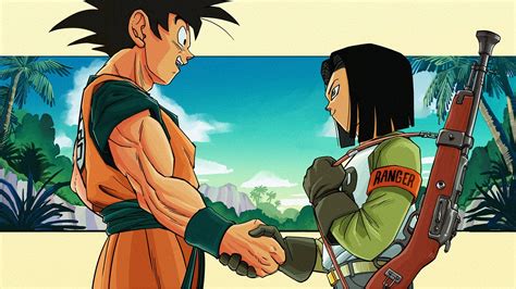 Goku and Android 17 handshake - android 17 photo (41045774) - fanpop