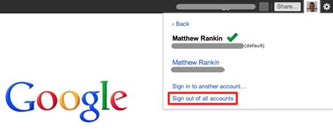 How do I change my default account with Google multiple sign-in? - Web