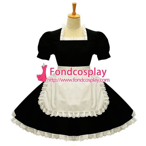 Cotton Sexy Sissy Maid Dress Lockable French Uniform Cosplay Costume