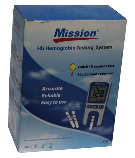 Buy Mission Digital Hb Hemoglobin Testing Meter Online 4400 From