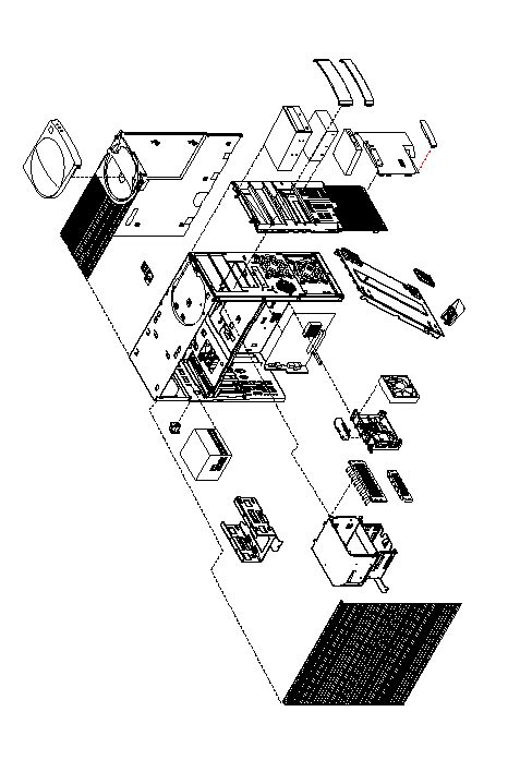 Ibm Pc300pl Type 6592 Computer Exploded View