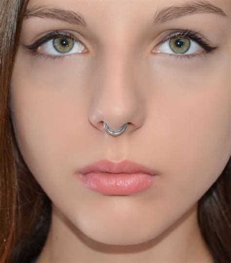 Septum Ring Silver Septum Piercing Small Nose Ring