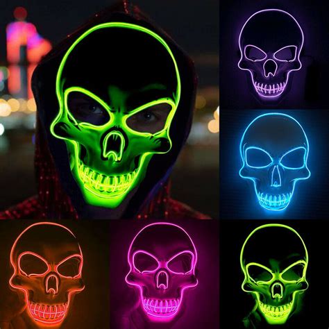 Cosplay Red Leds Costume Led Glow Eyes Glasses For Masks Halloween Prop