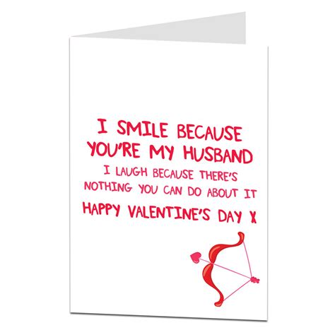 Husband Joke Valentines Card Designed And Printed By Lima Lima