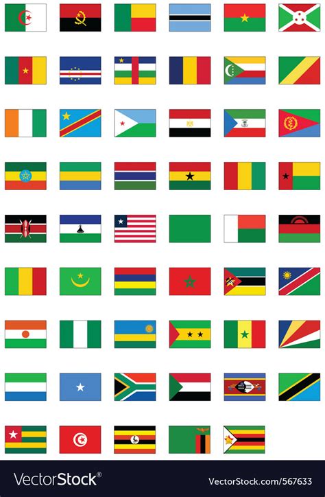 Flag Set All African Countries Royalty Free Vector Image