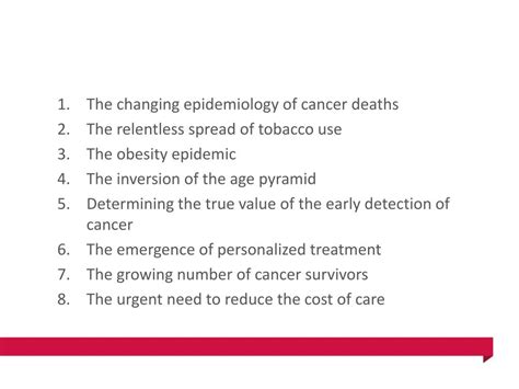 Ppt Determing The Future Course Of Cancer In The World Powerpoint