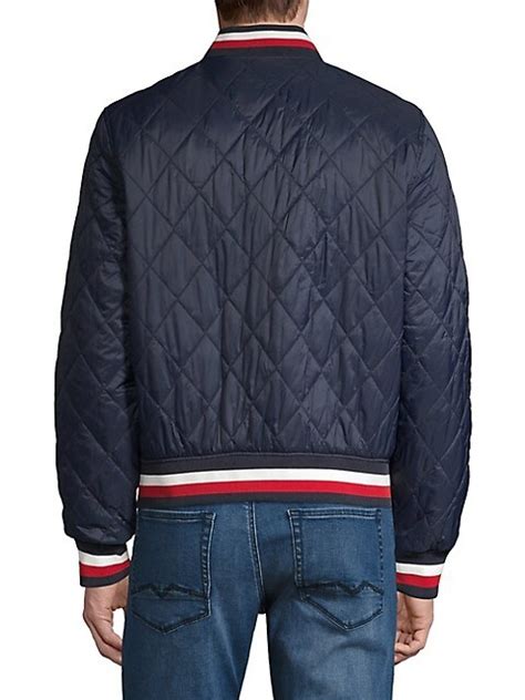 Tommy Hilfiger Diamond Quilted Bomber Jacket Mens Thebay