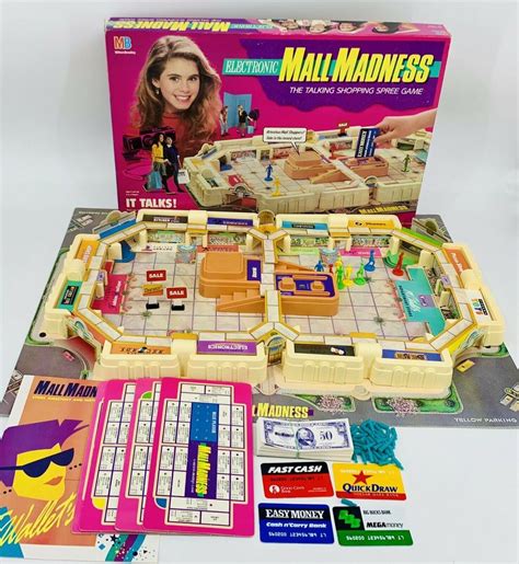 1989 Electronic Mall Madness Board Game Milton Bradley 100 Complete