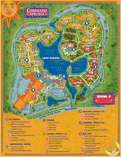 Disney S Coronado Springs Resort Map Wdwinfo Com