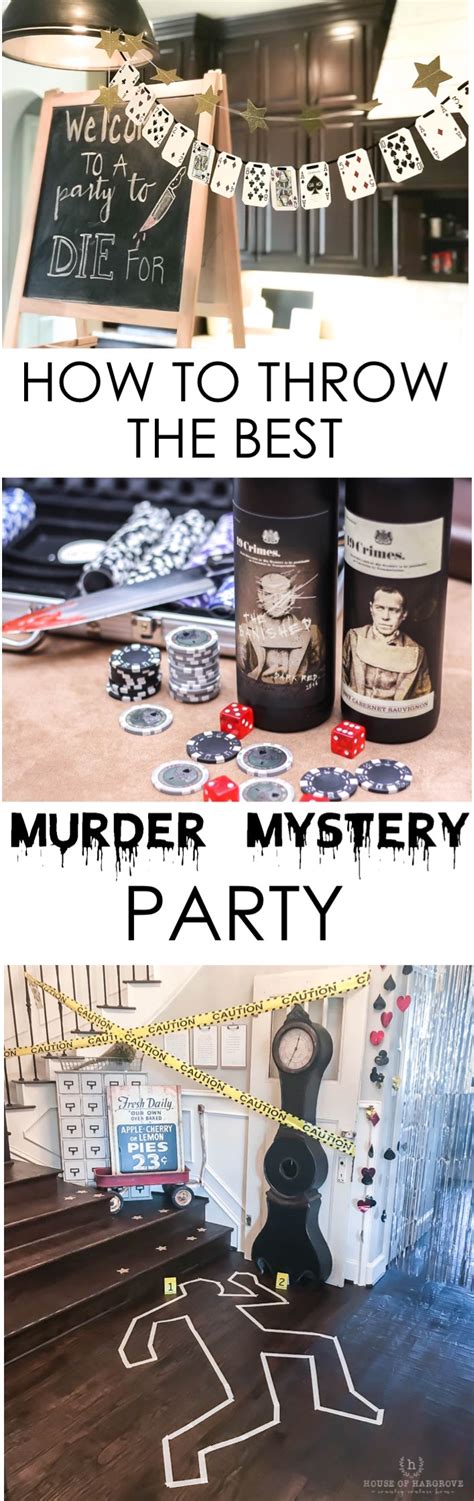 The aim of the game is to guess correctly which character is the murderer, and to have as much fun as possible doing it! Murder Mystery Party: All the Details and the Coolest Wine ...