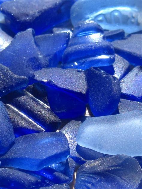 Genuine Sea Glass Looks Just Like What I Made With Blue Wine Bottles And My Rock Tumbler