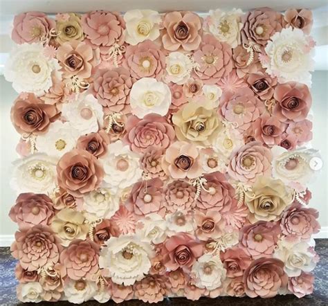 Paper flower templates, how to paper flowers, flower wall backdrops, | catching colorlfies. PINK WITH LIGHT PINK PAPER FLOWERS WALL RENTAL | Balloons Bash