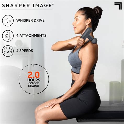 Sharper Image Powerboost Move Portable Battery Percussive Massager In The Stretching And Recovery