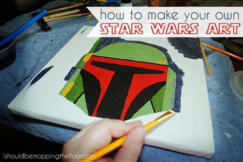 Make Your Own Easy Starwars Canvas Art Diy Canvas Art Easy Star