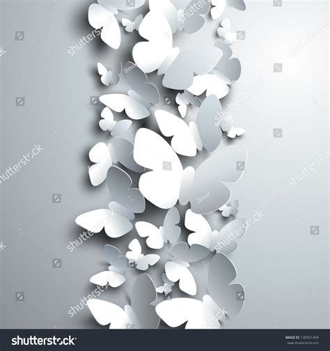 White Background Cutout Butterflies Stock Vector 130931459 - Shutterstock