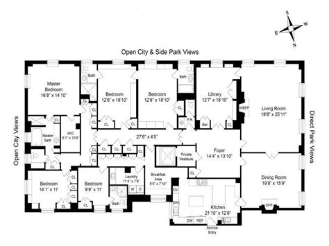 New York Apartment Floor Plans Penthouse Apartment Floor Plan