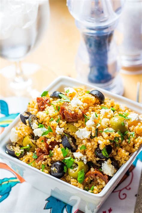 I imagine it would be lovely using a purple cauliflower or making a little twist in the recipe for several use raw cauliflower to make couscous (like cauliflower rice) for this greek salad. 10 minute Greek Style Couscous Salad with Feta | Erren's ...