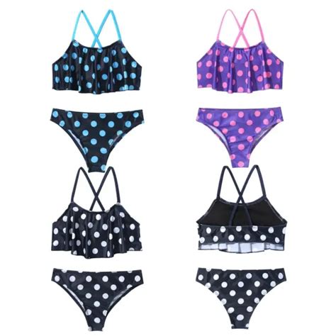 girls tankini swimsuits bathing suit flounce bikini set tops bottoms swimwear 11 02 picclick