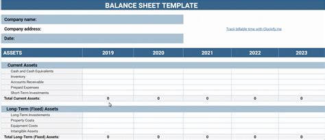 Balance Sheet Template Excel Free Download ~ MS Excel Templates