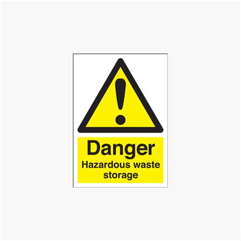 A4 Danger Hazardous Waste Storage Plastic Signs Safety Sign UK