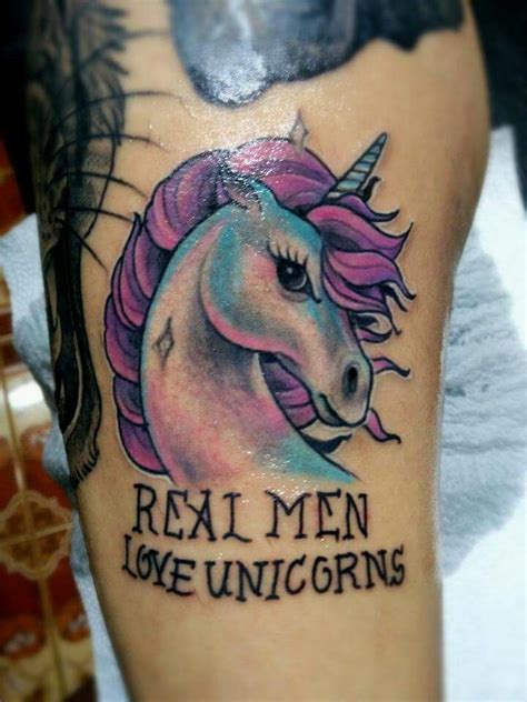 Real Men Love Unicorns Unicorn Tattoo Unicorn Tattoos