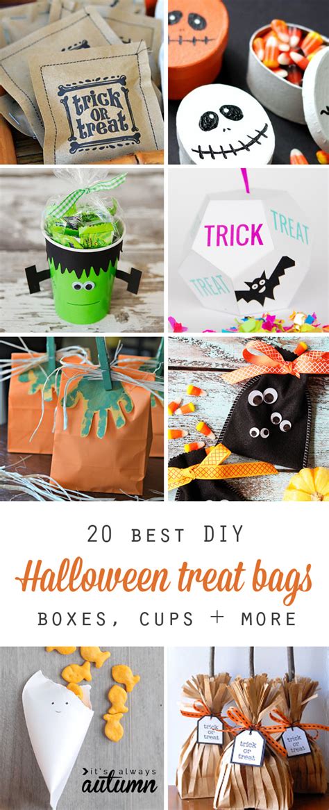 20 Cute And Easy Diy Halloween Treat Bags And Boxes Its Always Autumn