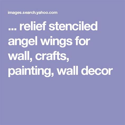 Relief Stenciled Angel Wings For Wall Crafts Painting Wall Decor