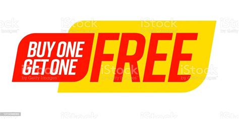 Buy One Get One Free Banner Vector Illustration Stock Illustration