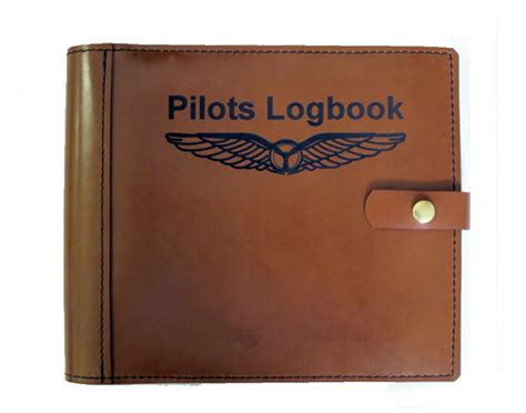 Pilot Log Book Cover With Wings Underhide Leather