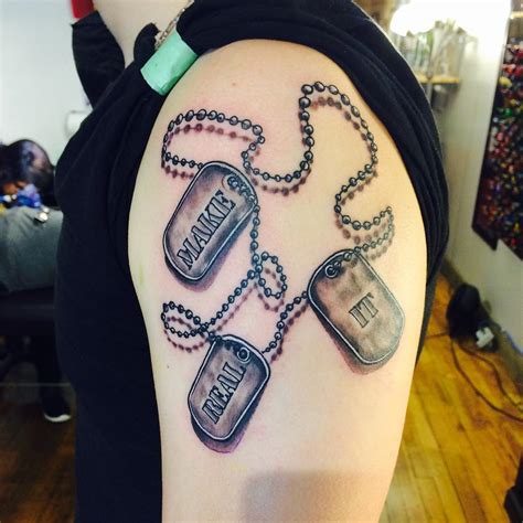 Extra ball chains are not included and are sold separately. 45 Inspirational Dog Tag Tattoo Designs - What Makes Them ...