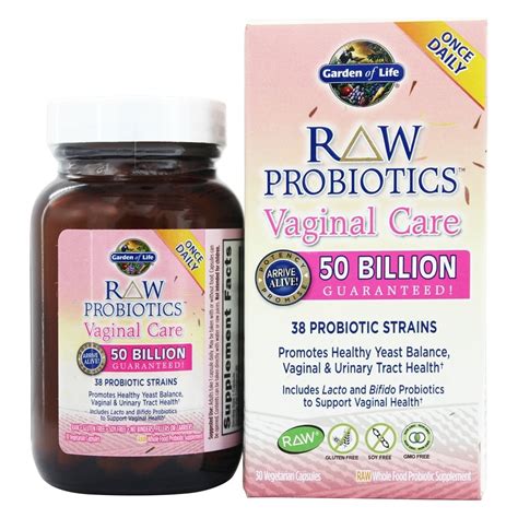 Garden Of Life Raw Probiotics Vaginal Care 38 Probiotics Strains 30 Vegetarian Capsules Holly