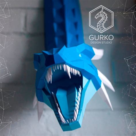 2 Dragons Lowpoly Dragon Gurko Studio Papercraft Pepakura Etsy