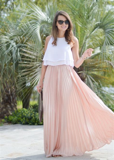 Perfect Pleats Pleated Maxi Skirt Pink Maxi Skirt Maxi Skirt Crop Top