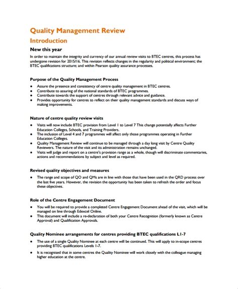 Free 6 Sample Management Review Templates In Pdf Ms Word