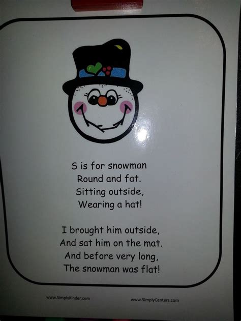 Snowman Poem